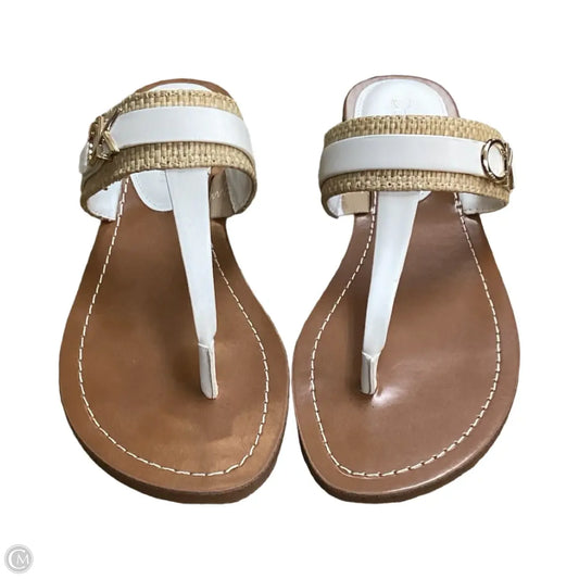 Sandals Flats By Calvin Klein In White, Size: 9