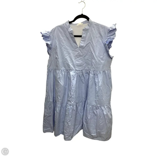 Dress Casual Short By Chicsoul In Blue, Size: 3x