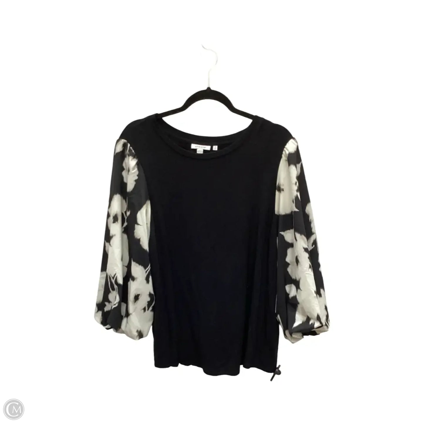 Blouse 3/4 Sleeve By Chicos In Black, Size: Xl