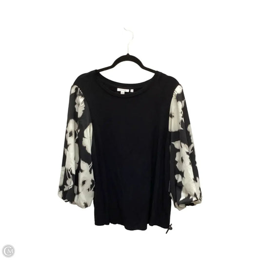 Blouse 3/4 Sleeve By Chicos In Black, Size: Xl
