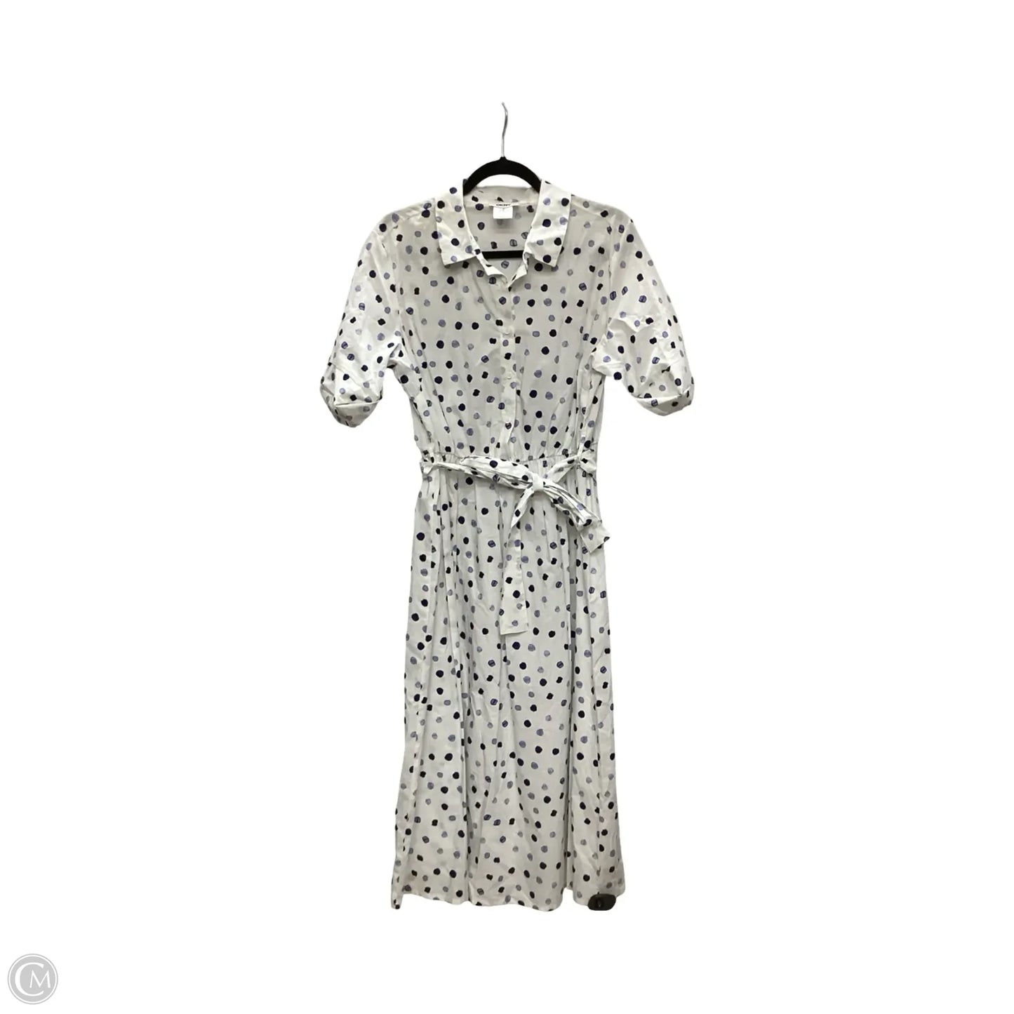Dress Casual Midi By Dkny In Polkadot Pattern, Size: 12