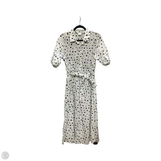 Dress Casual Midi By Dkny In Polkadot Pattern, Size: 12
