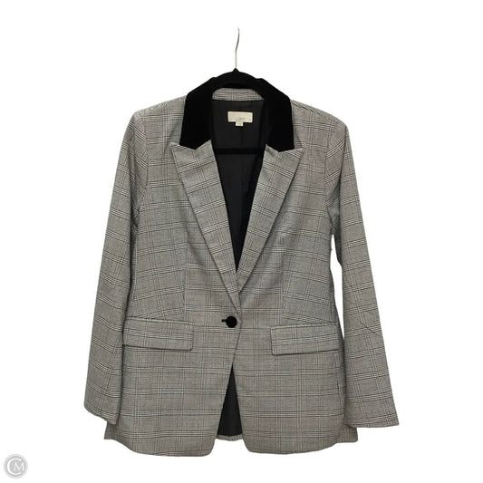 Blazer By Loft In Plaid Pattern, Size: 8