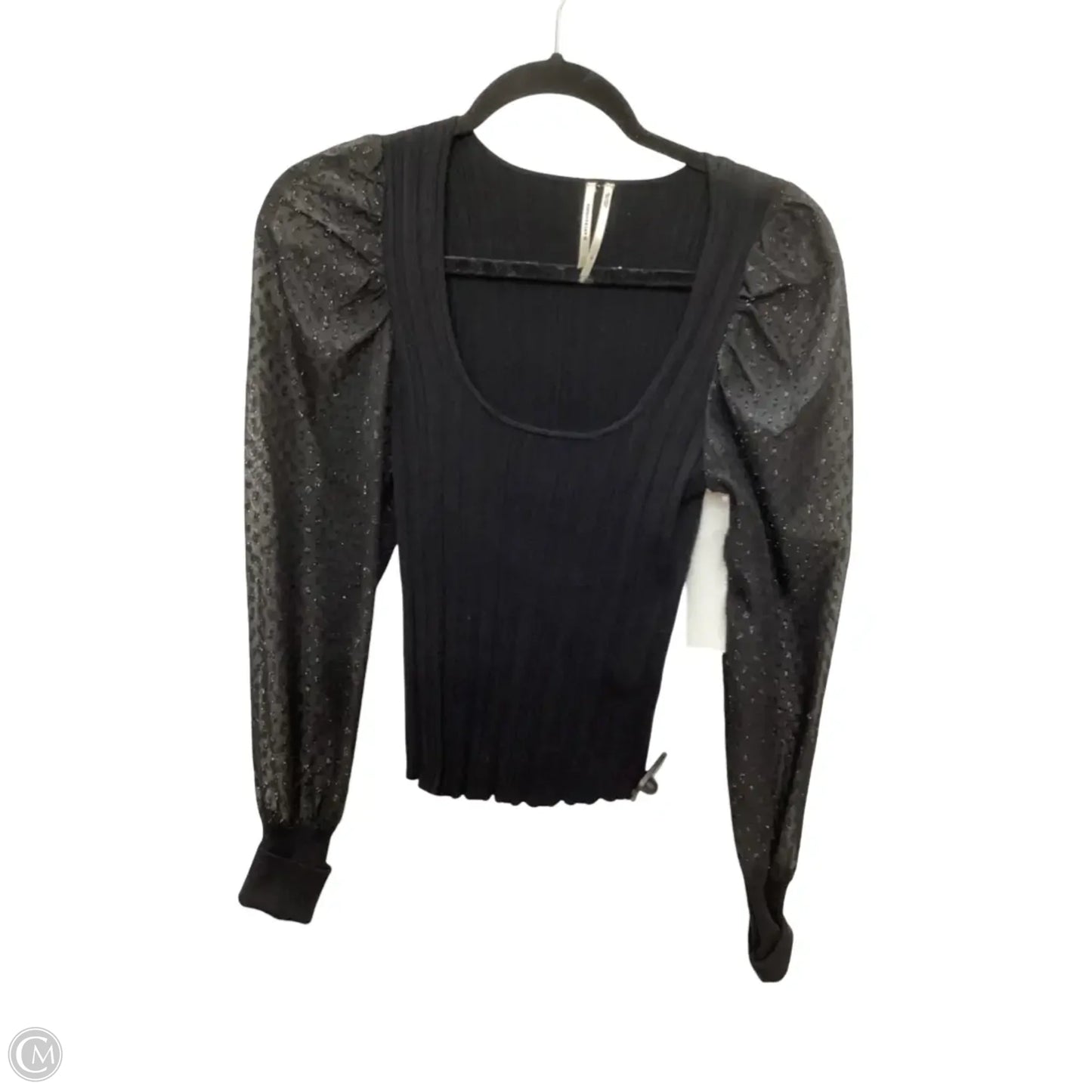 Blouse Long Sleeve By Anthropologie In Black, Size: Xs