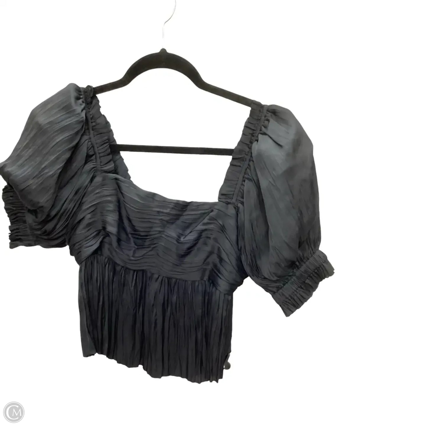Blouse Short Sleeve By Frame In Black, Size: S