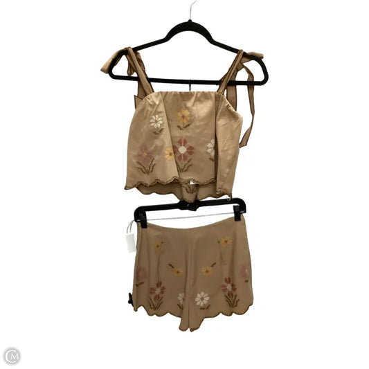 Shorts Set By Mable In Tan, Size: S
