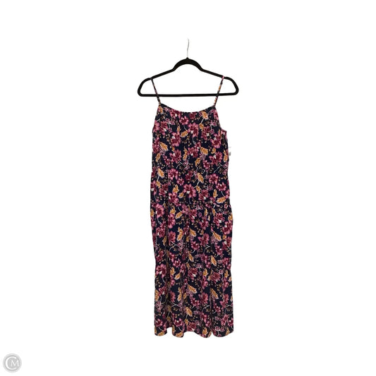 Dress Casual Midi By Old Navy In Floral Print, Size: L