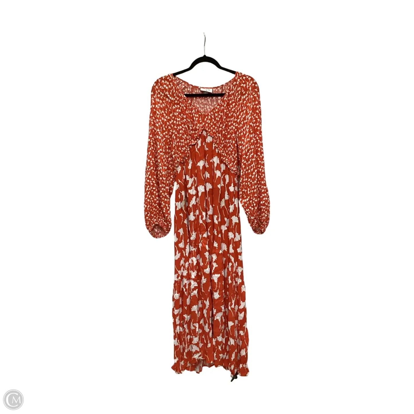 Dress Designer By Diane Von Furstenberg In Orange & White, Size: M