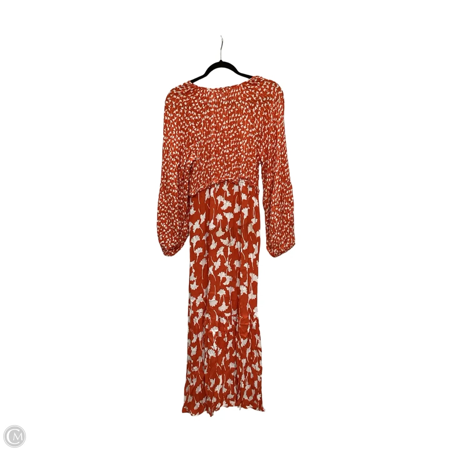 Dress Designer By Diane Von Furstenberg In Orange & White, Size: M