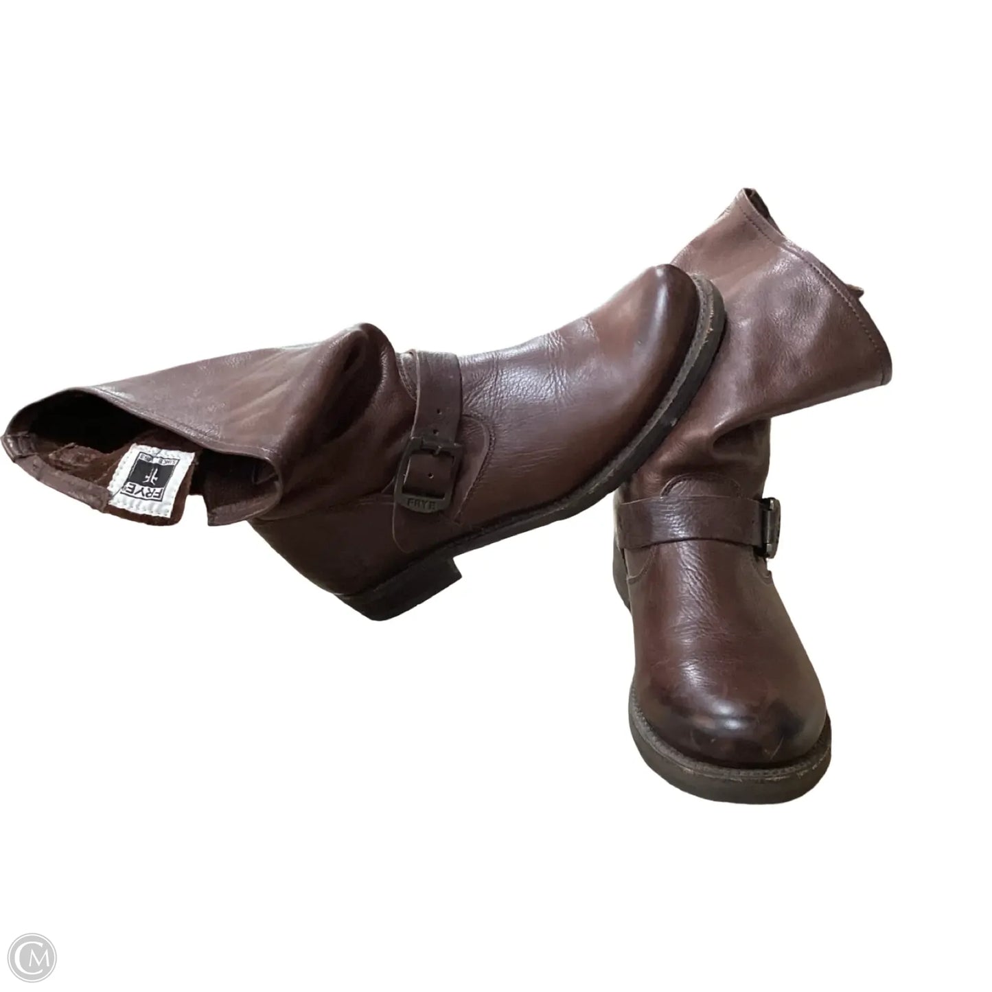 Boots Designer By Frye In Brown, Size: 8.5