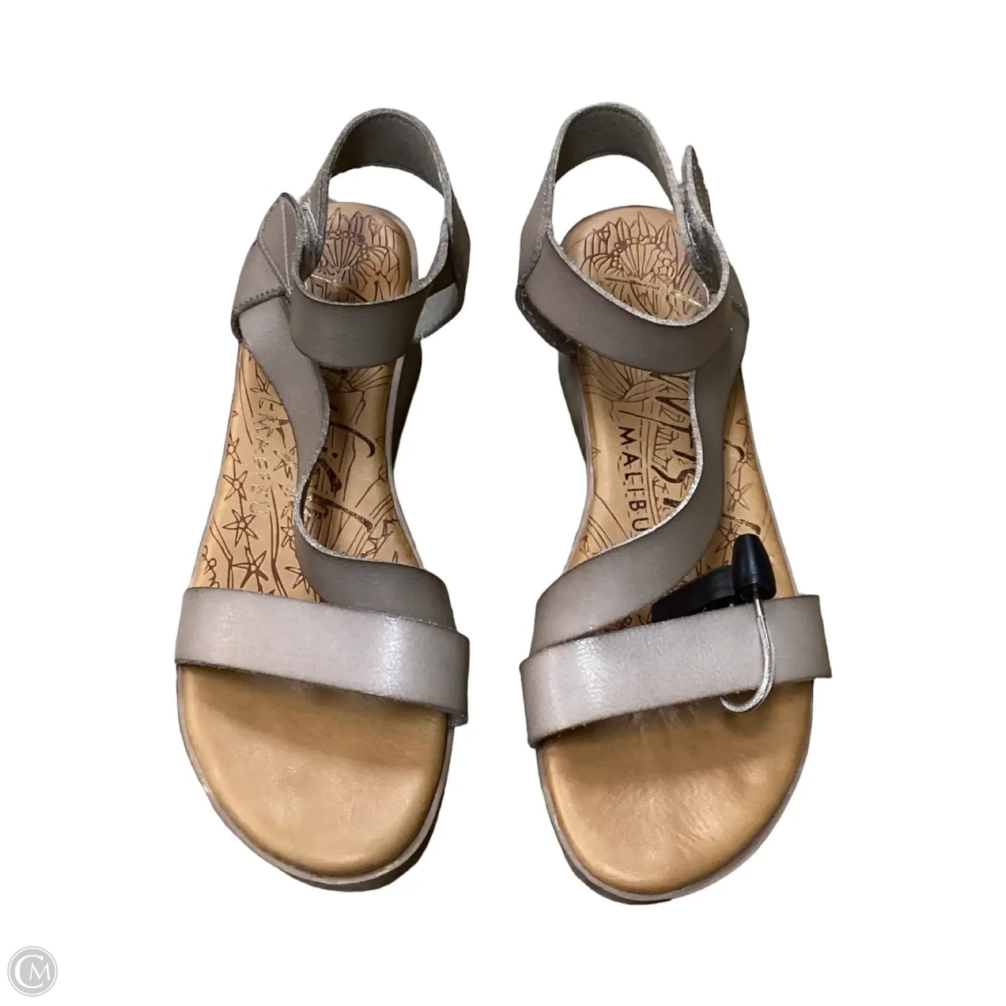 Sandals Heels Wedge By Blowfish In Grey, Size: 8.5