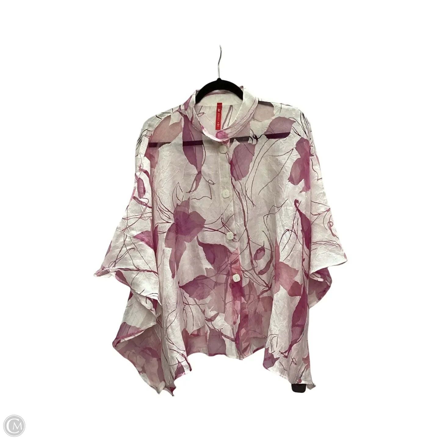 Jacket Shirt By Ic By Connie K In Pink, Size: M