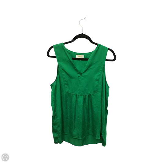 Blouse Sleeveless By Maeve In Green, Size: 14