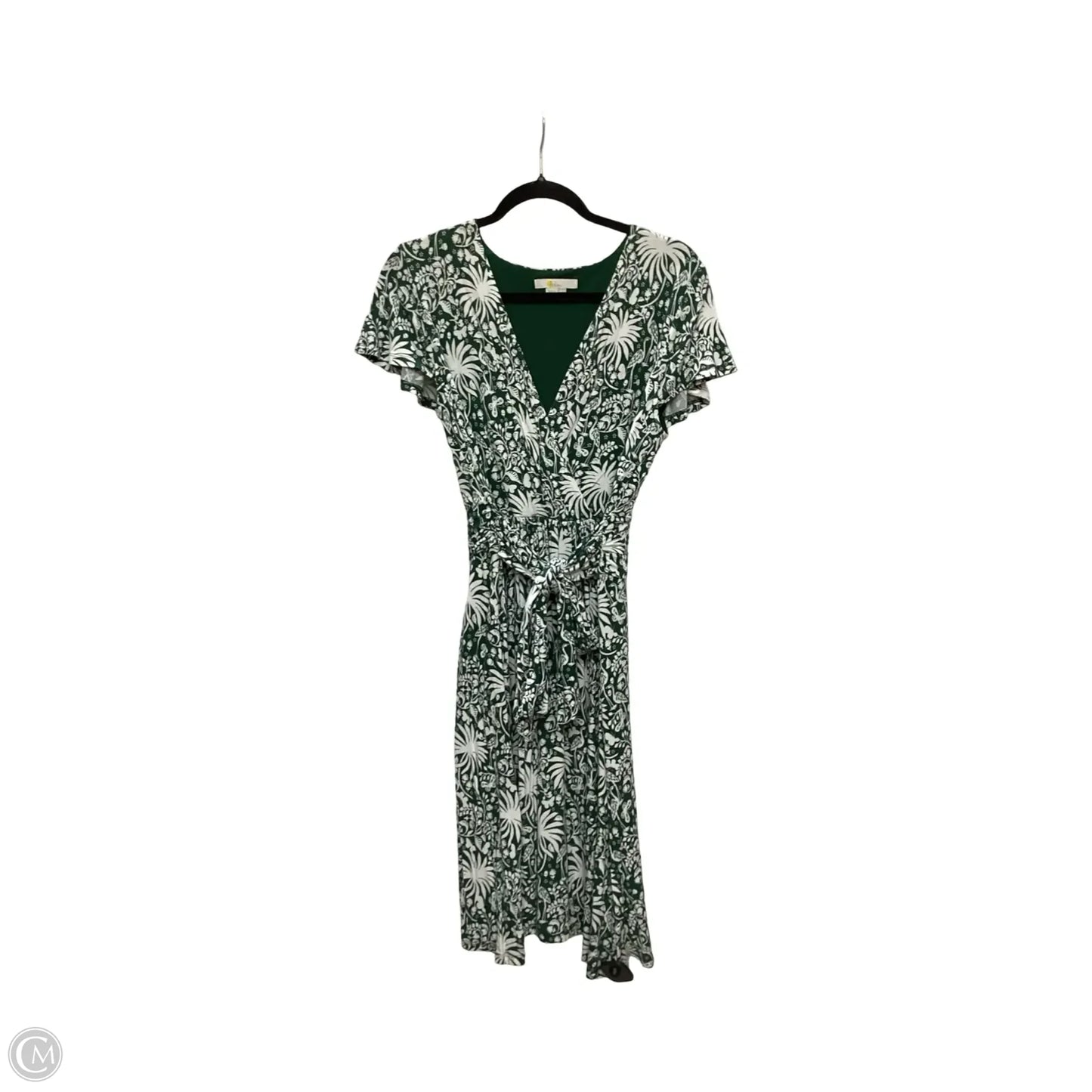 Dress Casual Short By Boden In Green & White, Size: 10