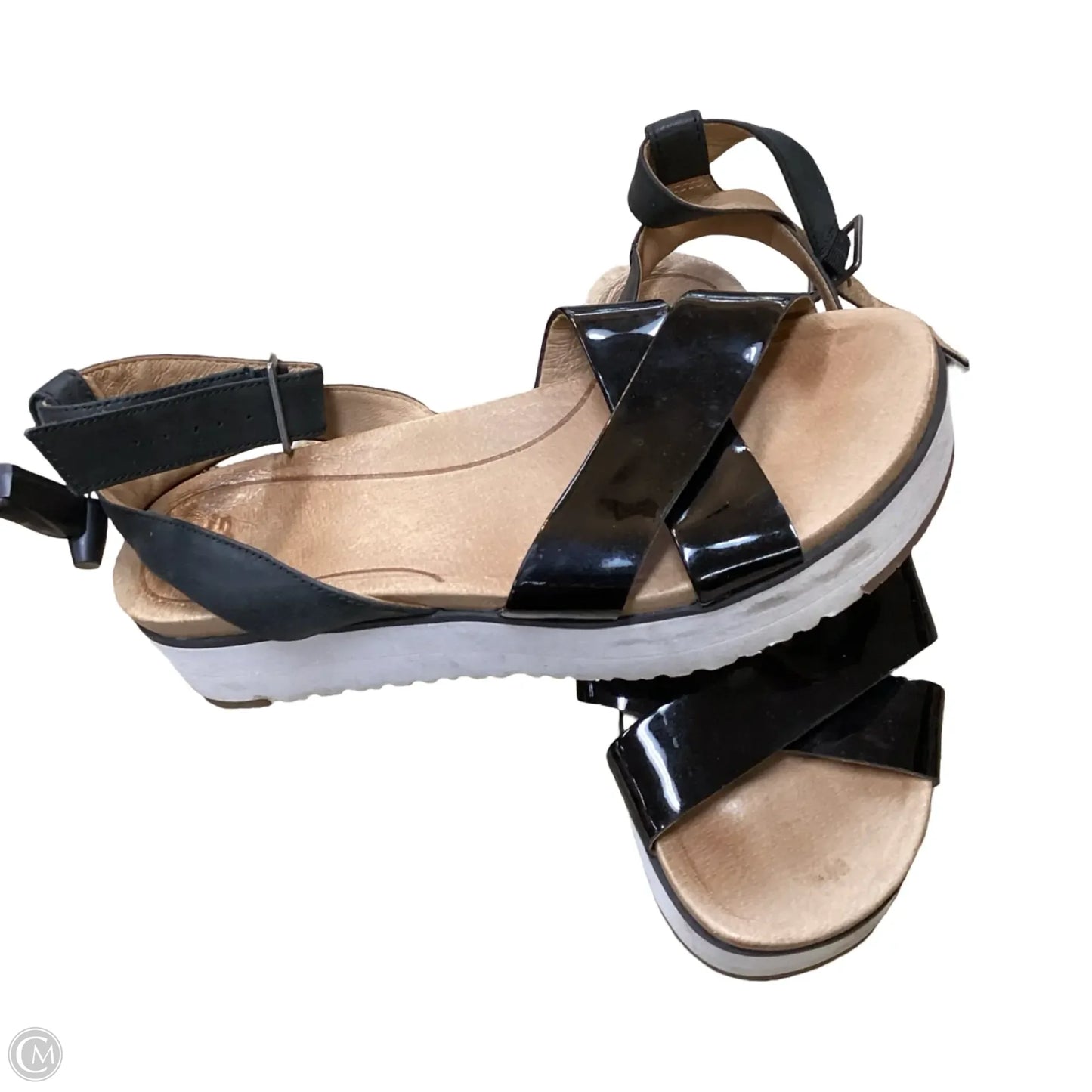 Sandals Designer By Ugg In Black, Size: 8