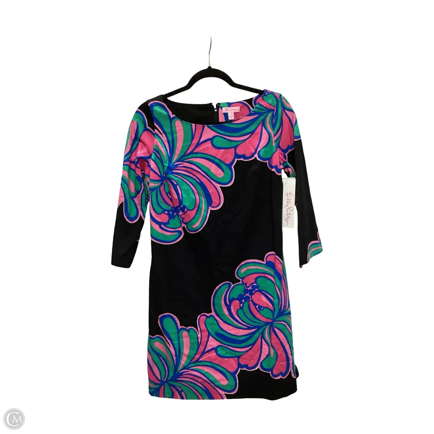 Dress Designer By Lilly Pulitzer In Black & Pink, Size: 4