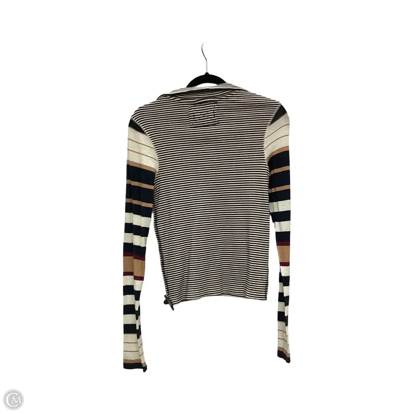 Blouse Long Sleeve By Free People In Striped Pattern, Size: S