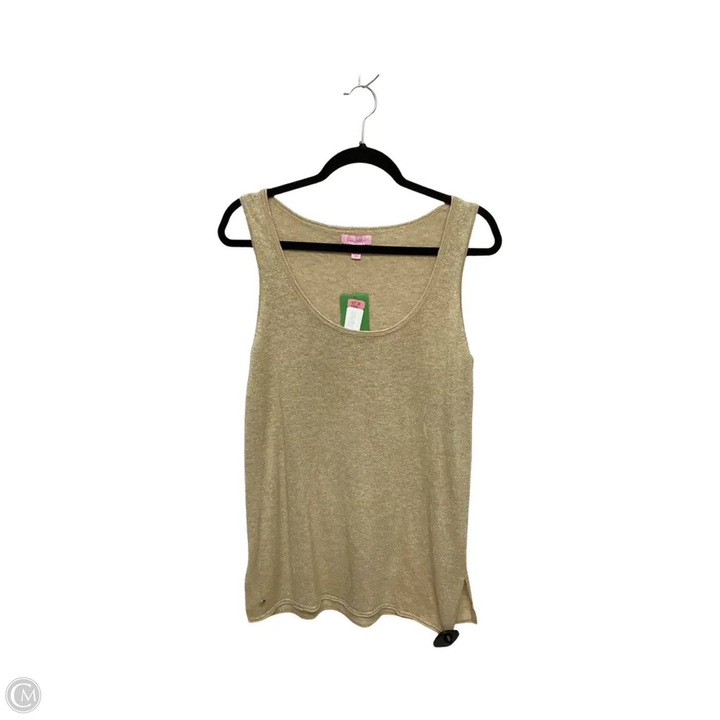 Top Sleeveless Designer By Lilly Pulitzer In Gold, Size: M