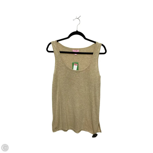 Top Sleeveless Designer By Lilly Pulitzer In Gold, Size: M