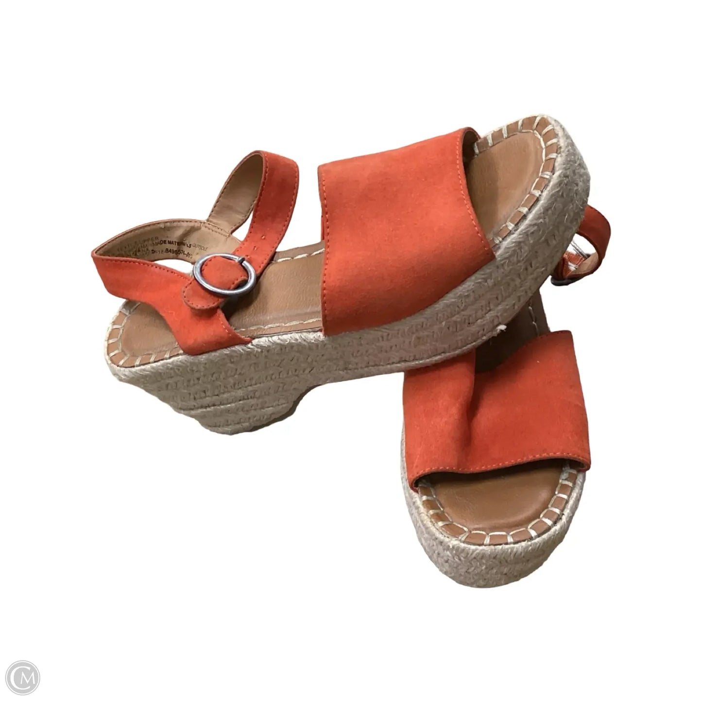 Sandals Heels Wedge By Universal Thread In Orange, Size: 7.5