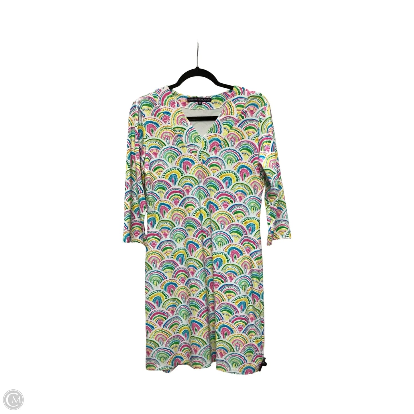 Dress Casual Short By BARBARA ERIKSON In Rainbow Print, Size: M