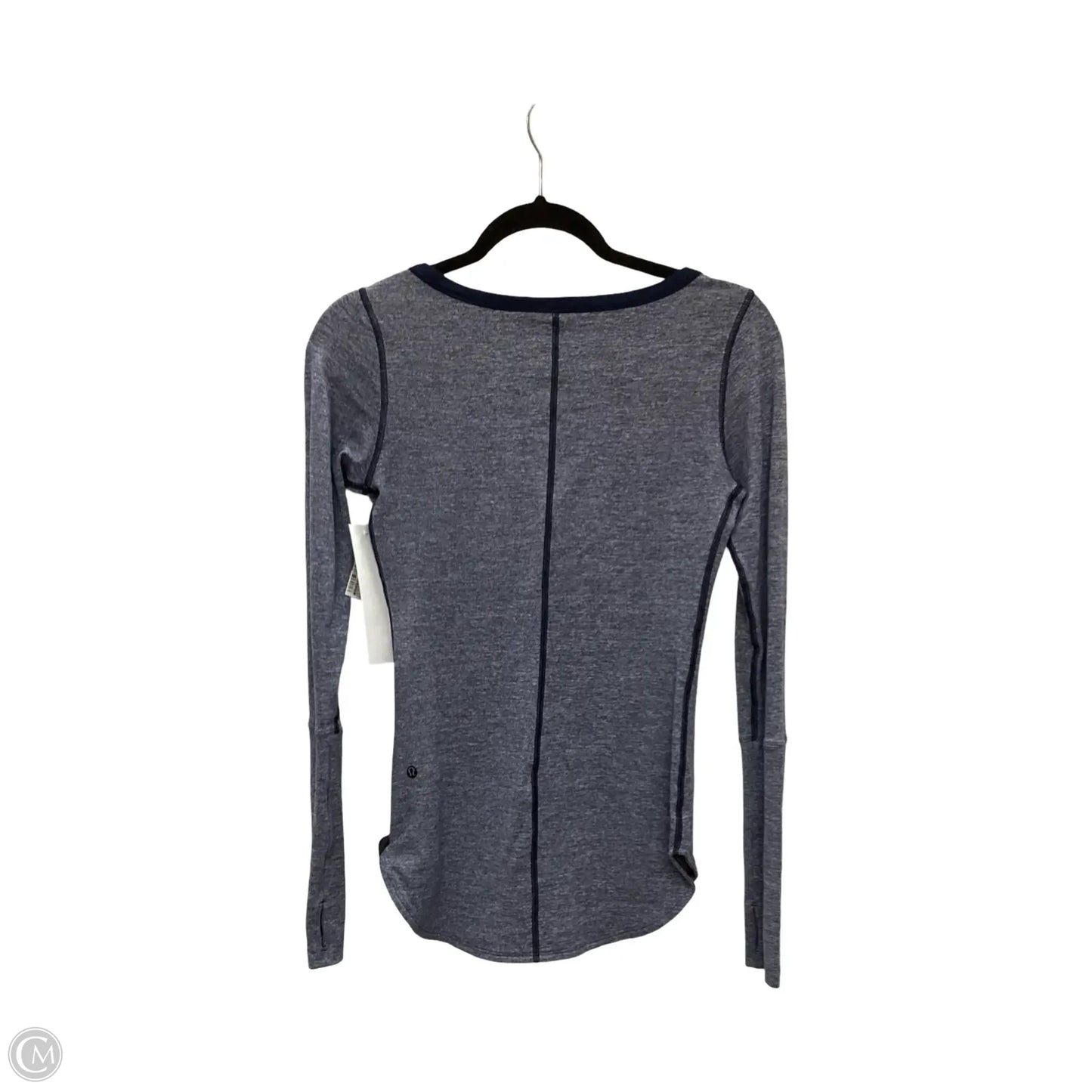 Athletic Top Long Sleeve Crewneck By Lululemon In Blue, Size: 6