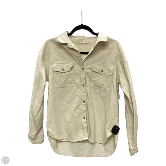 Jacket Shirt By Copper Key In Tan, Size: S