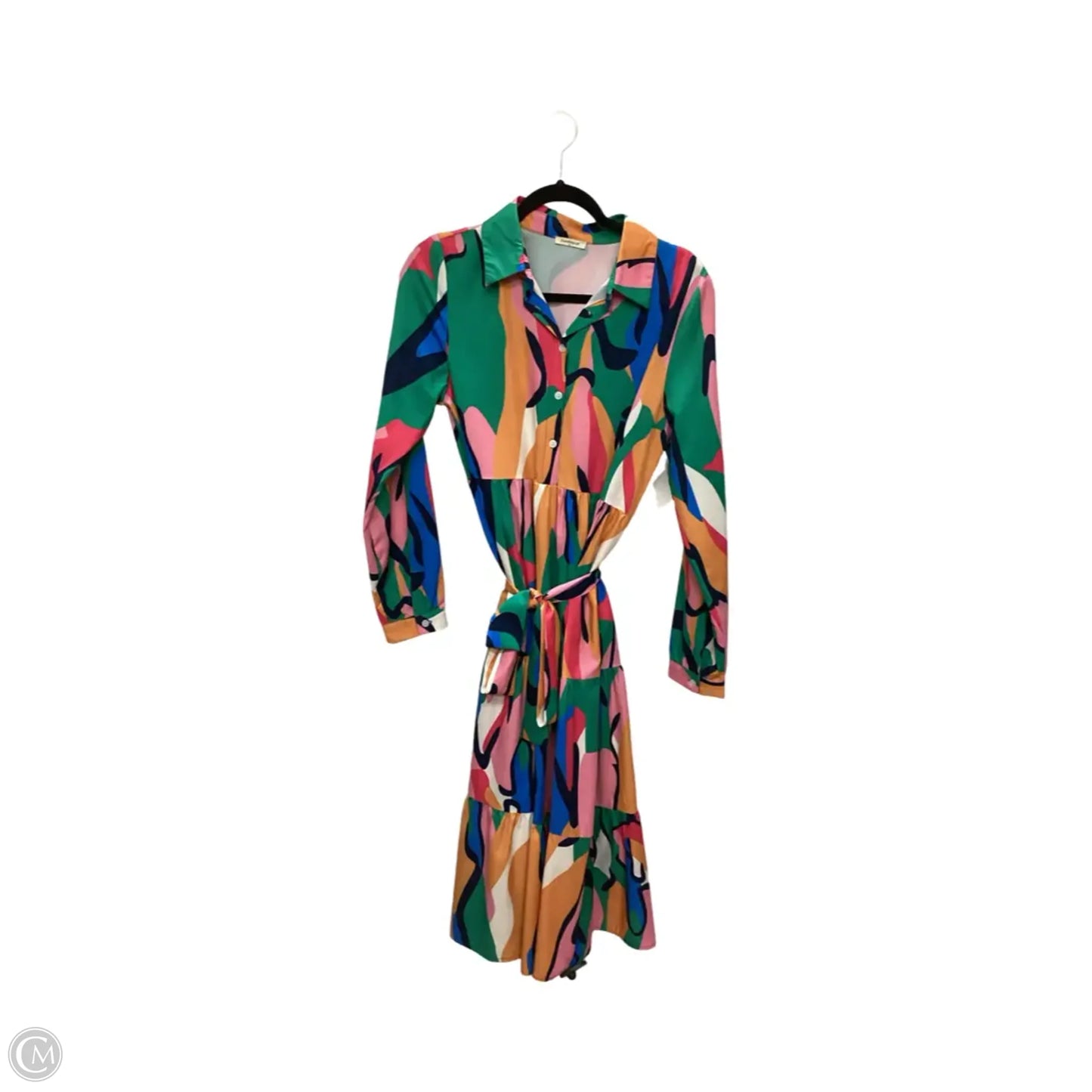 Dress Casual Midi By Sunday Up In Geometric Pattern, Size: M
