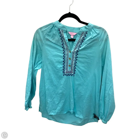 Blouse Designer By Lilly Pulitzer In Blue, Size: Xs