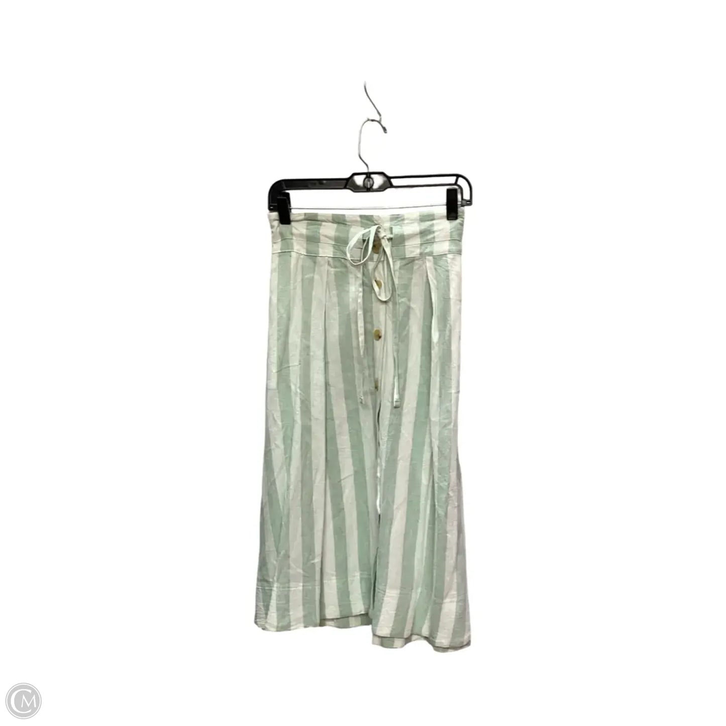 Skirt Midi By A New Day In Striped Pattern, Size: M