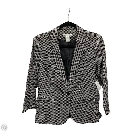Blazer By Clothes Mentor In Black & Cream, Size: L