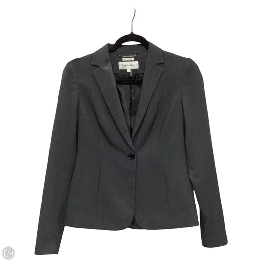 Blazer By Calvin Klein In Grey, Size: 2