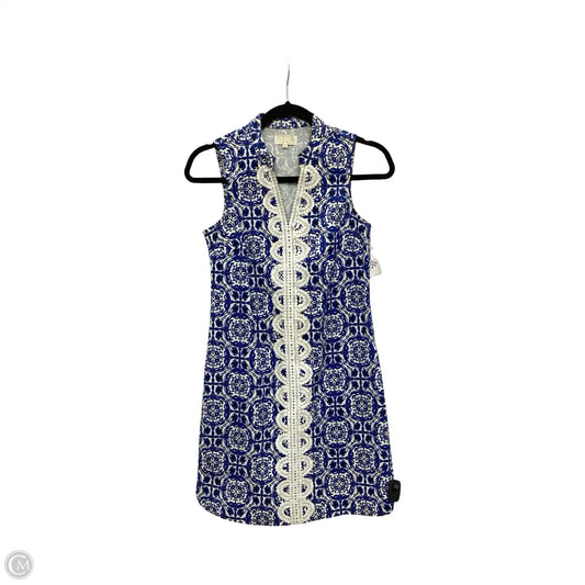 Dress Casual Short By Mudpie In Blue & White, Size: Xs