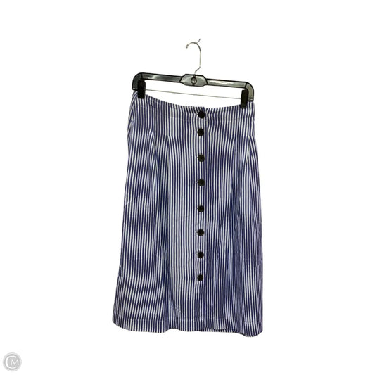 Skirt Midi By Talbots In Striped Pattern, Size: 8p