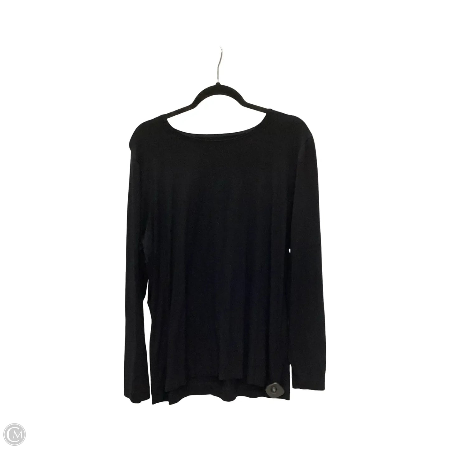 Top Long Sleeve Basic By Chicos In Black, Size: Xl