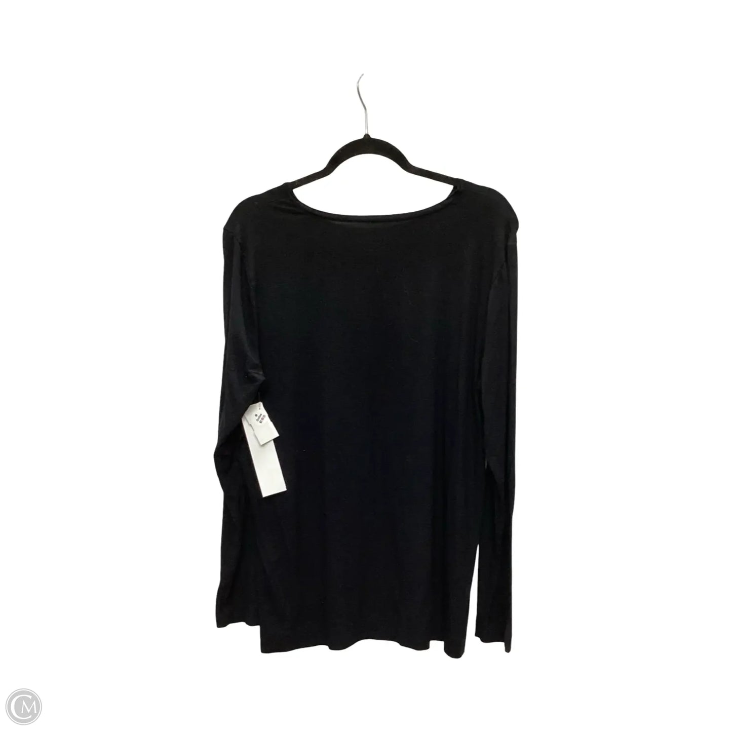 Top Long Sleeve Basic By Chicos In Black, Size: Xl
