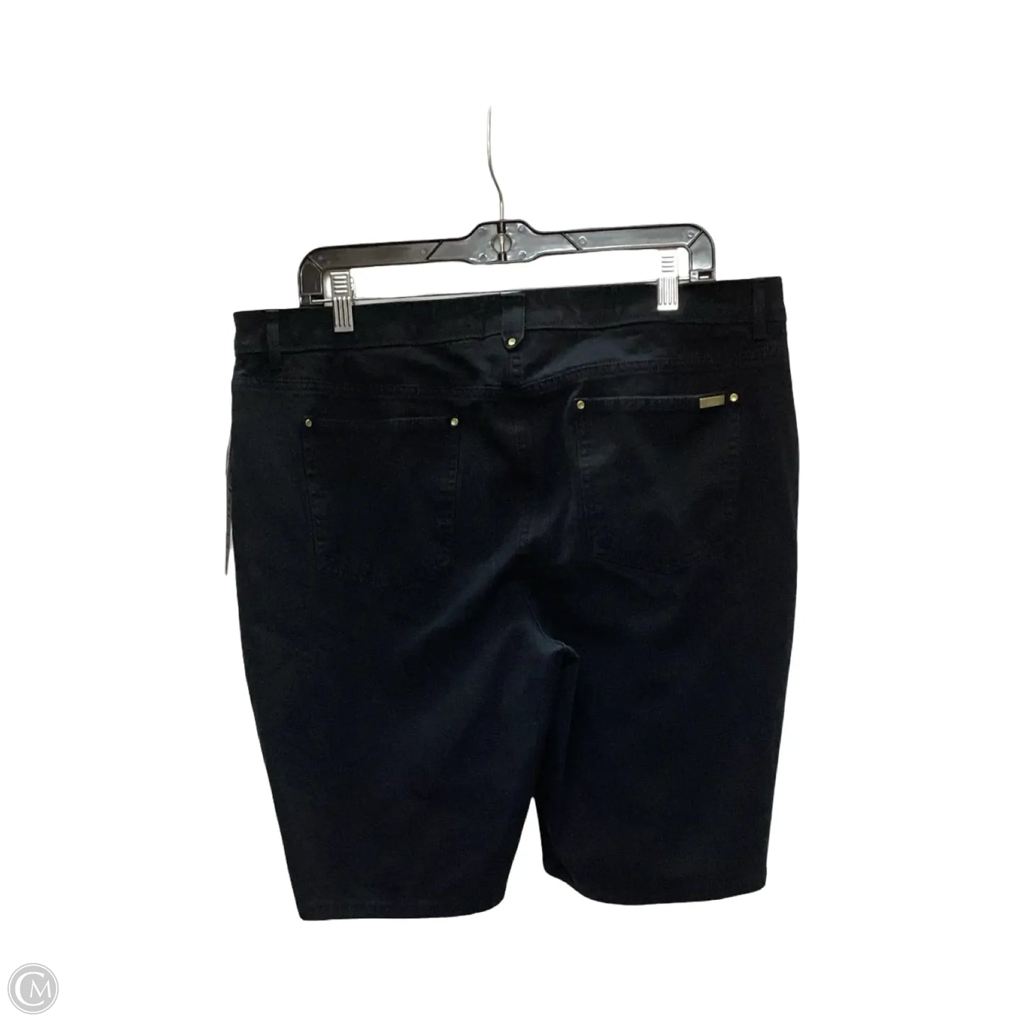 Shorts By Chicos In Black Denim, Size: Xl