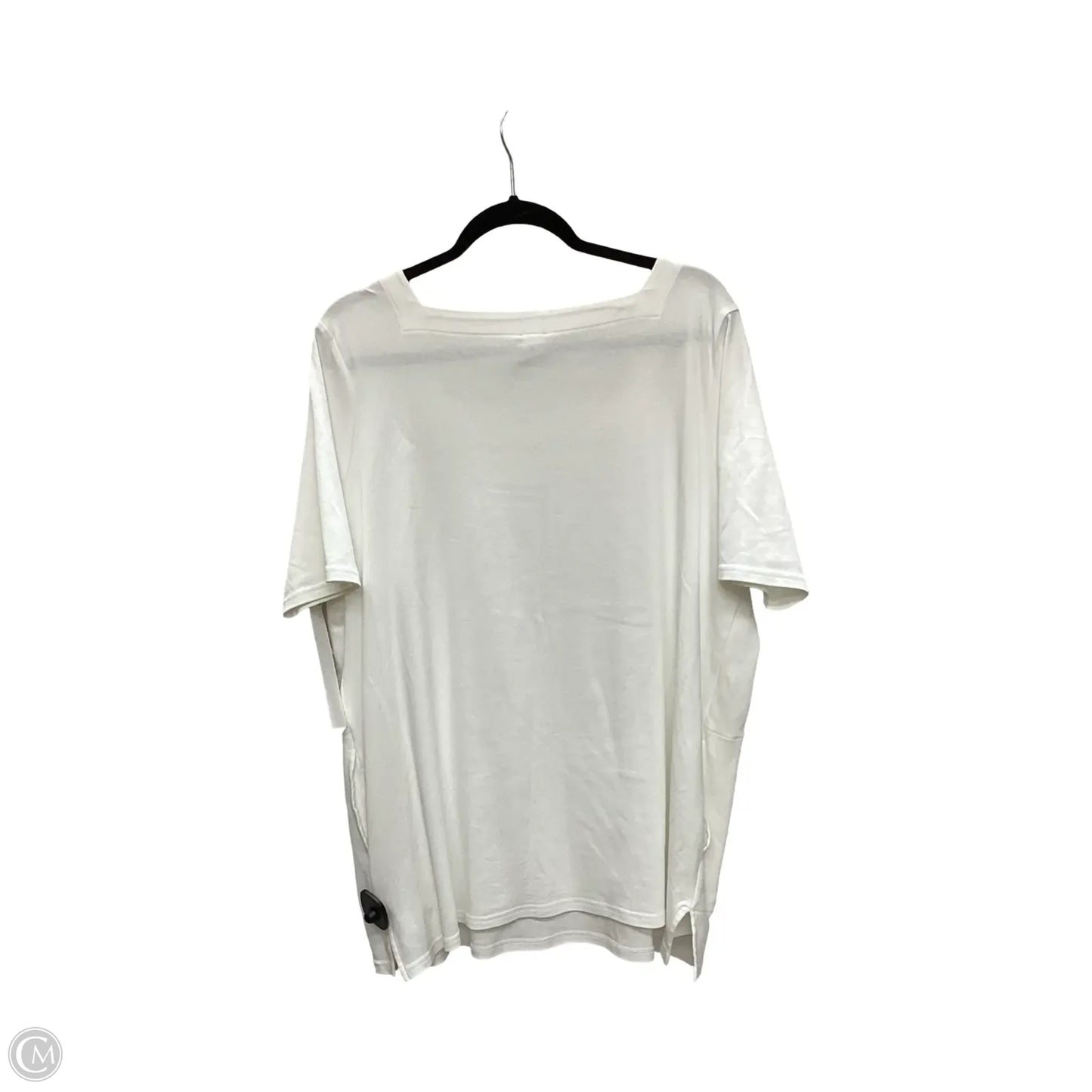 Blouse Short Sleeve By Chicos In White, Size: Xl