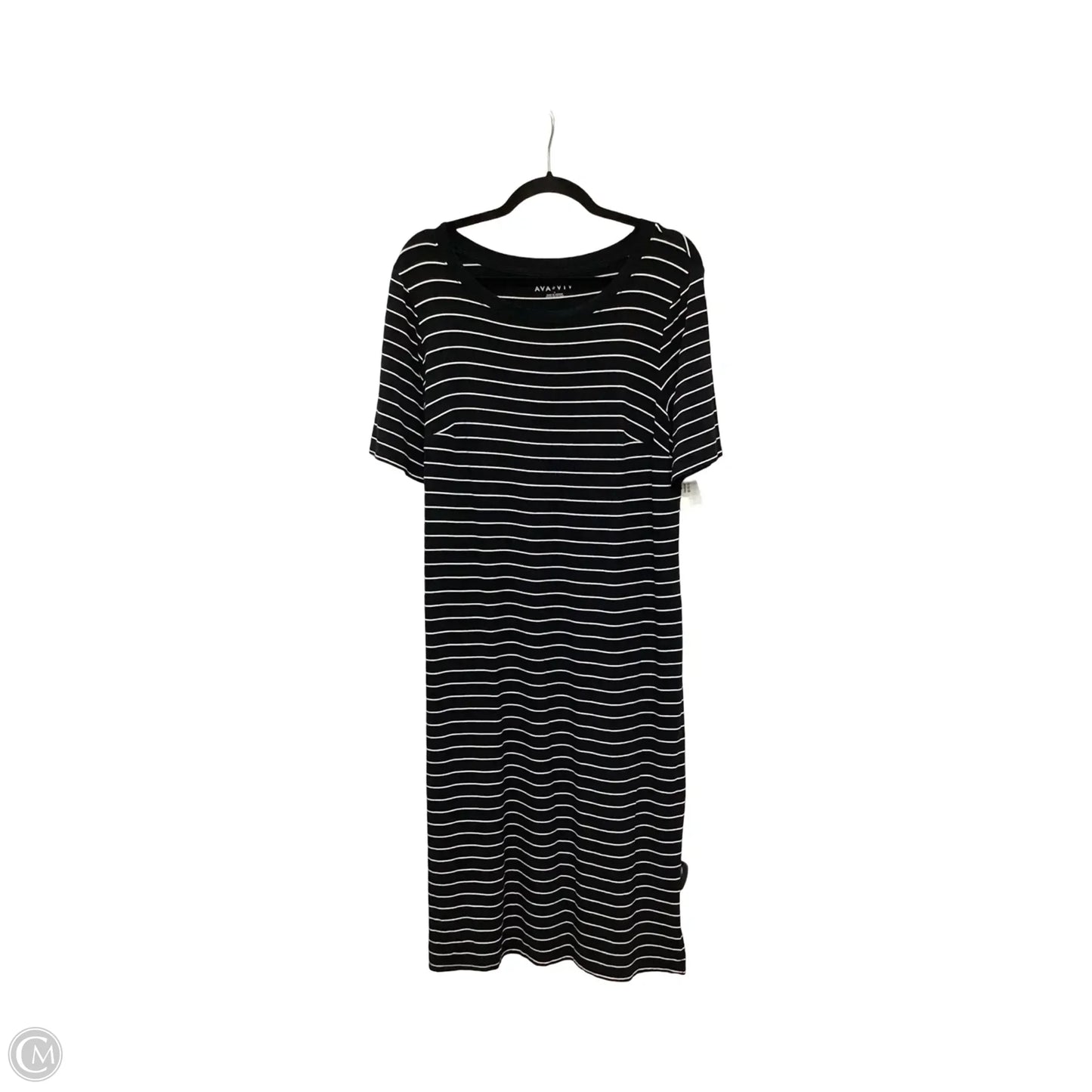 Dress Casual Midi By Ava & Viv In Striped Pattern, Size: 1x