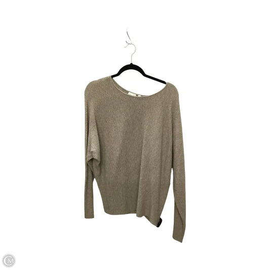 Blouse Long Sleeve By Cyrus In Beige, Size: L