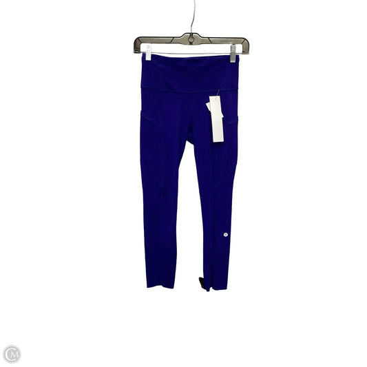 Athletic Leggings By Lululemon In Blue, Size: 4