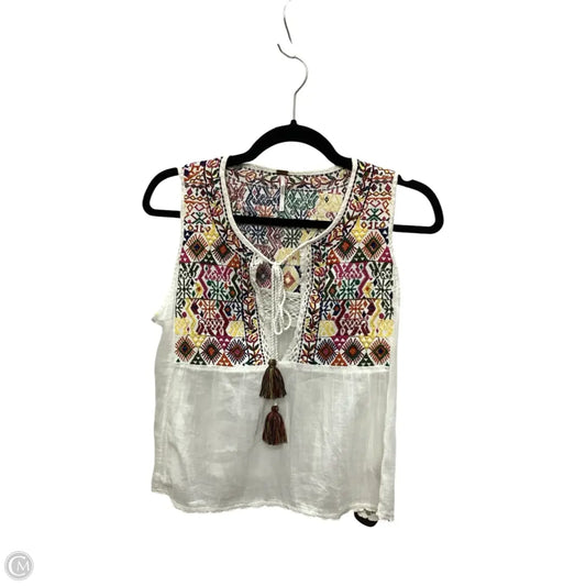 Blouse Sleeveless By Free People In White, Size: S