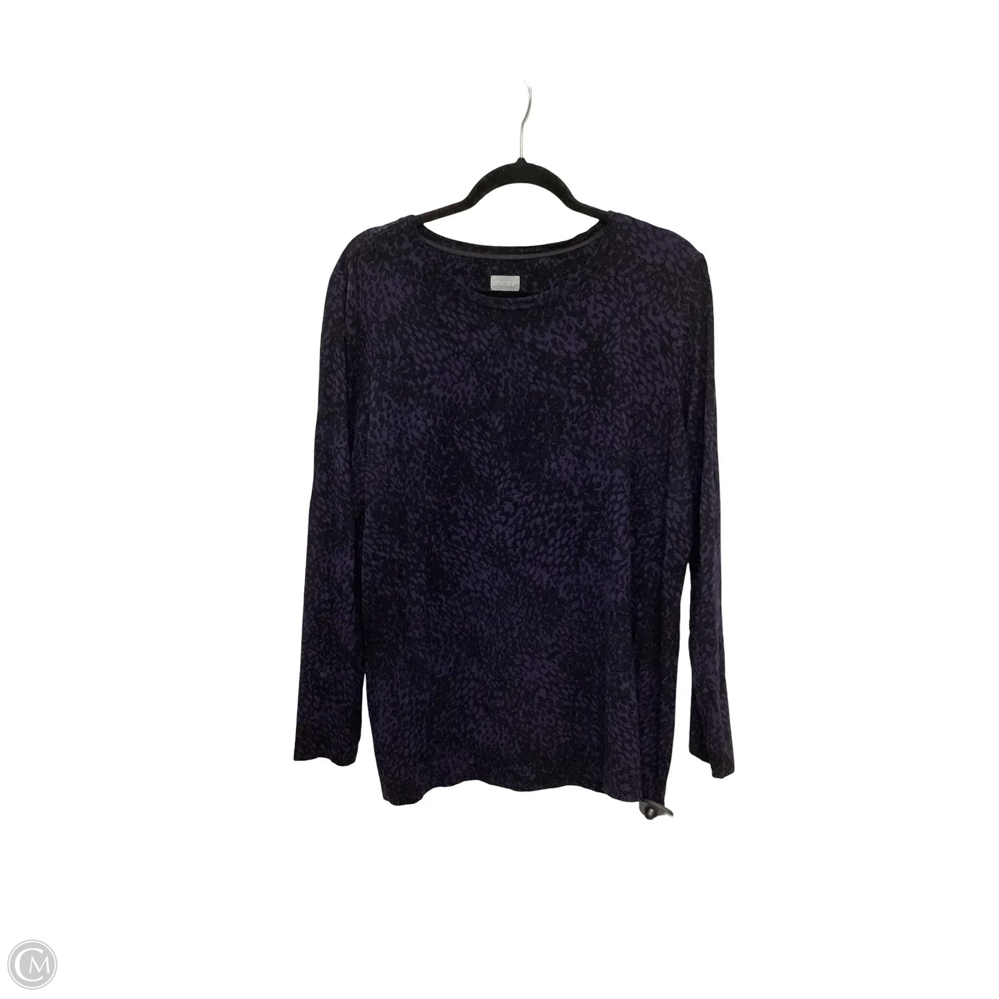 Blouse Long Sleeve By Chicos In Purple, Size: Xl
