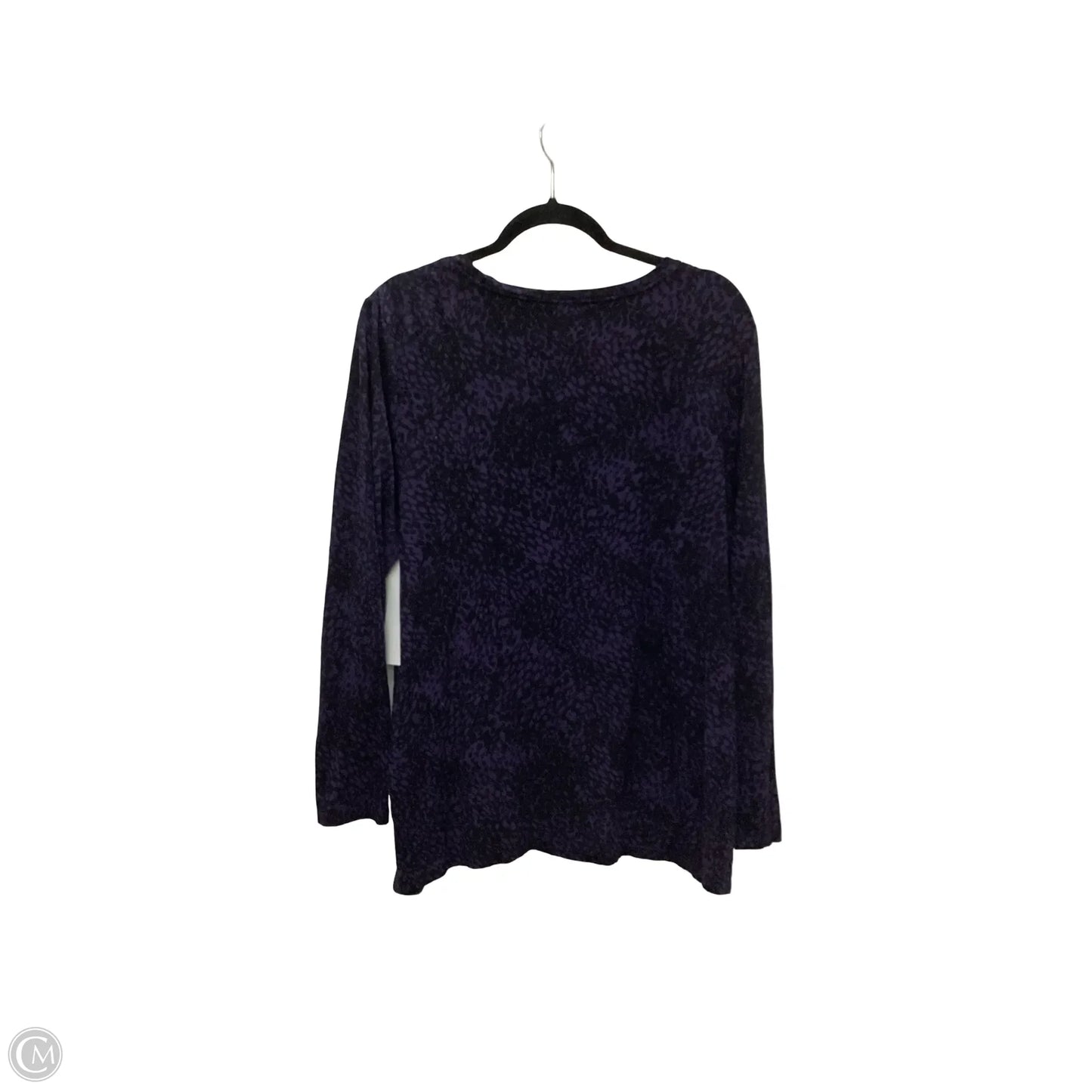 Blouse Long Sleeve By Chicos In Purple, Size: Xl