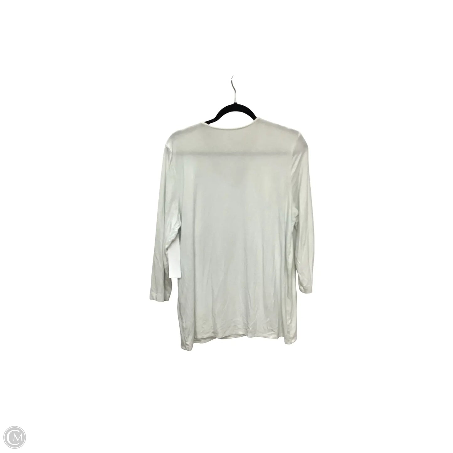 Blouse Long Sleeve By Chicos In White, Size: Xl
