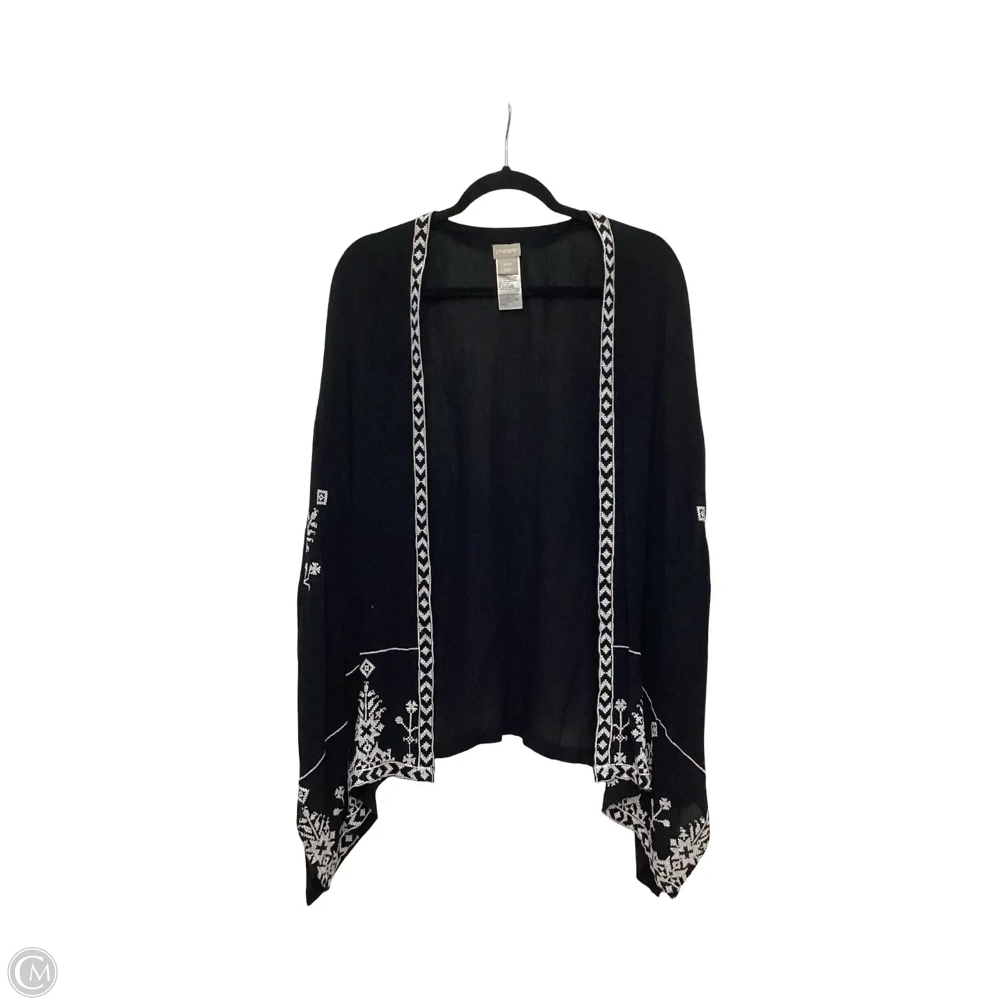 Kimono By Chicos In Black & White, Size: S