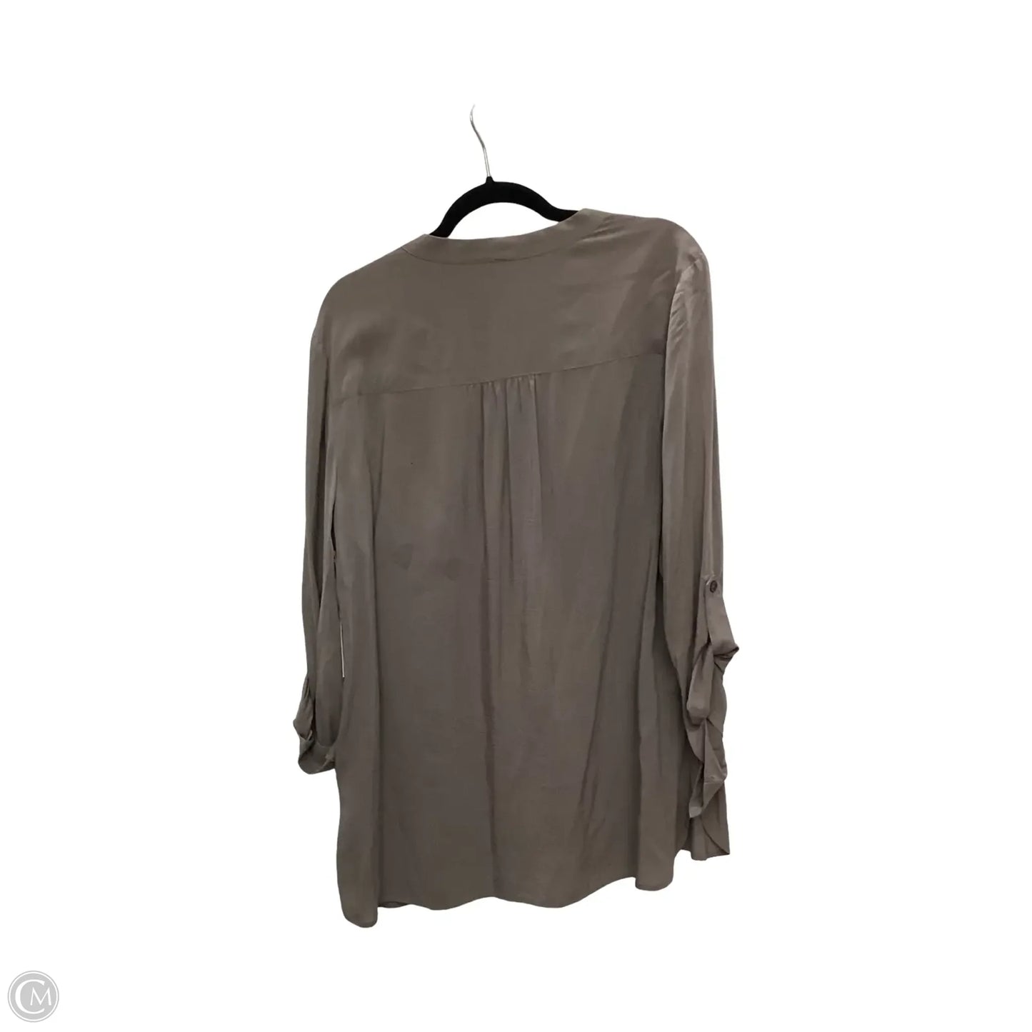 Blouse 3/4 Sleeve By Chicos In Grey, Size: 2