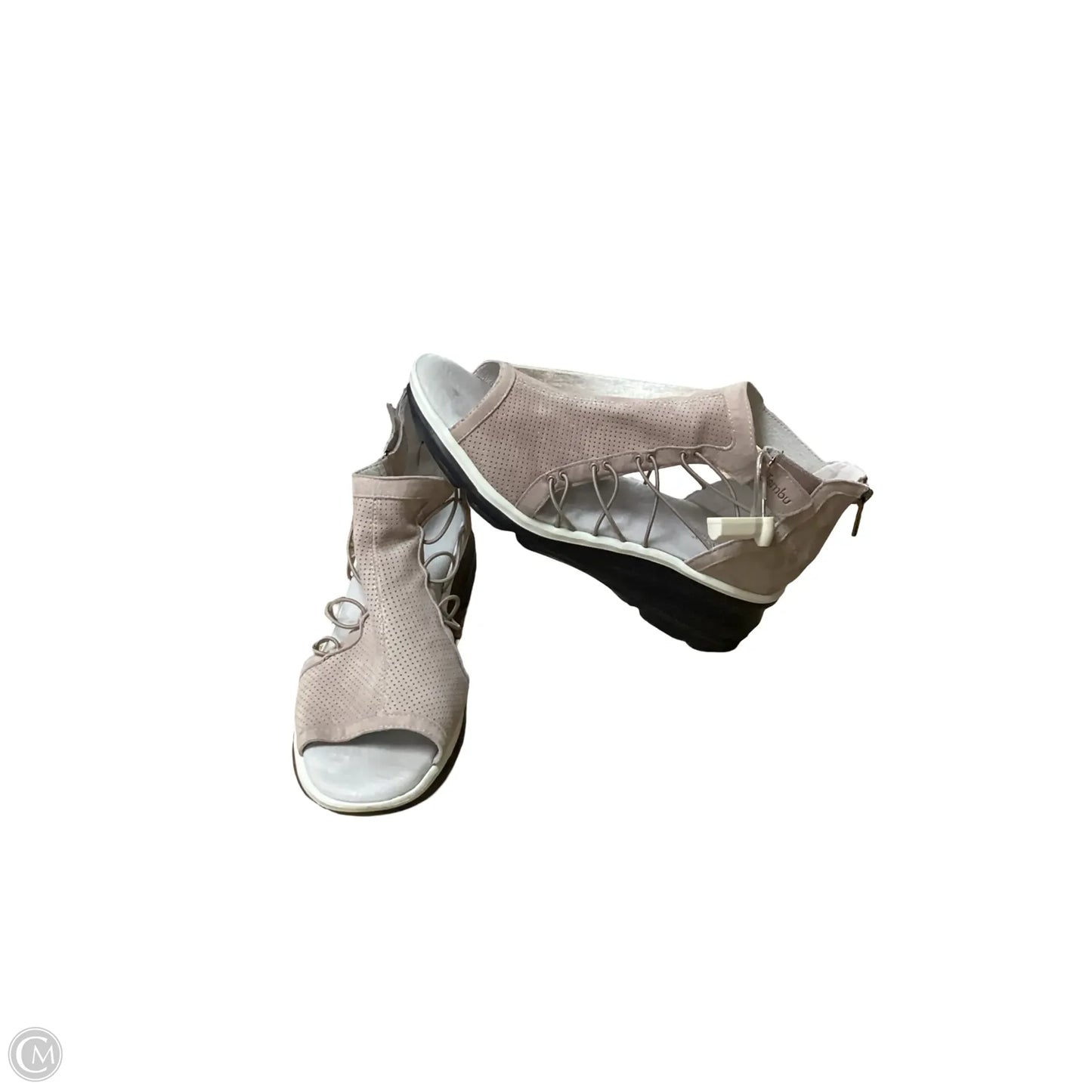 Sandals Heels Wedge By Jambu In Grey, Size: 11