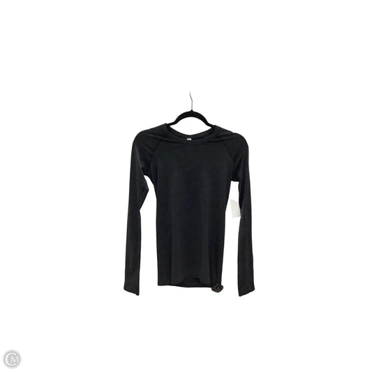 Athletic Top Long Sleeve Collar By Lululemon In Grey, Size: 6