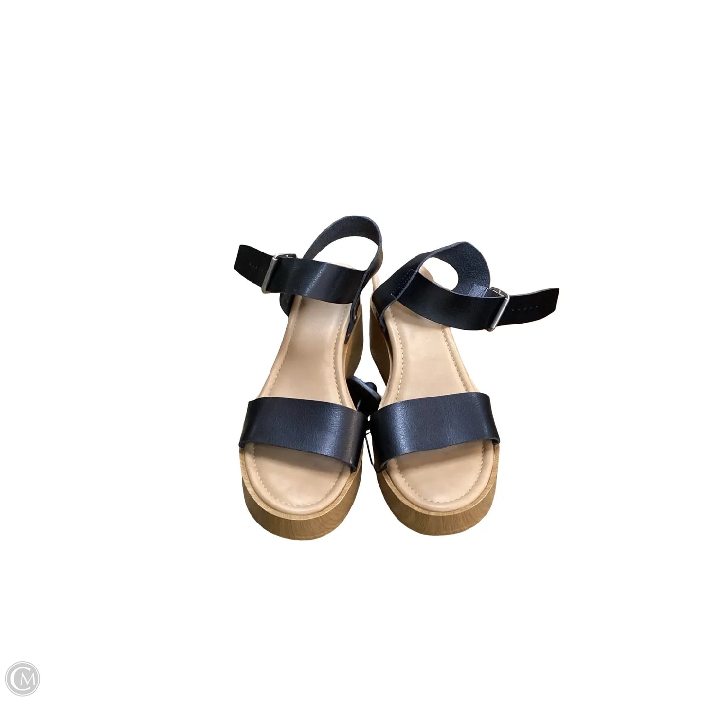 Sandals Heels Wedge By Universal Thread In Black, Size: 10